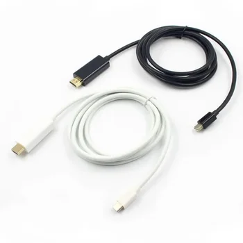 1,8 м 1080P Позолоченный мини-дисплей порт «папа-HDMI» Адаптер видеоконвертера Mini DP на HDMI для Apple MacBook Pro Air