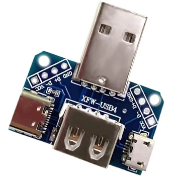 1 шт. 4 в 1 USB на Micro к Type-C 4P 2,54 мм Разъем Адаптер Пластина Папа-Мама USB Разъем Для платы Arduino