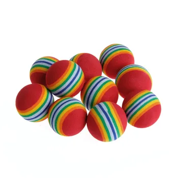 10 шт. Красочные радужные пенопластовые шарики для домашних животных Интерактивная собака Забавная игрушка