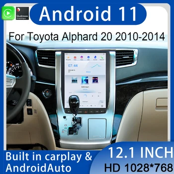 12,1 дюйма Android 11 для Toyota ALPHARD 20 2008-2014 Автомобильный мультимедийный плеер GPS Навигация Carplay Радио Головное устройство Экран 4G WIFI