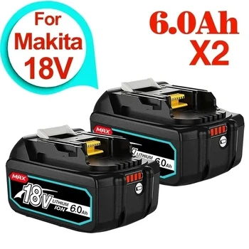 18 В 6,0 Ач BL1860b Литий-ионная аккумуляторная батарея для Makita 18 вольтовых электроинструментов BL1860 BL1830b BL1850b BL1840 LXT-400 6A