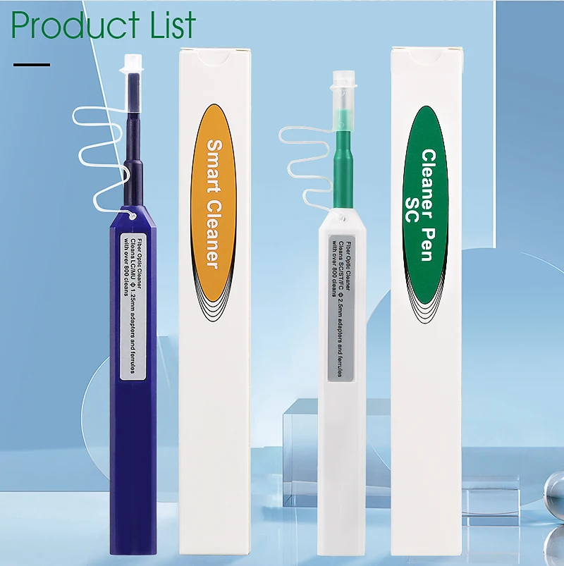 20 слот Инструменты для очистки оптоволоконных разъемов 800 раз LC SC FC 1,25 2,5 мм Fiber Cleaner Pen Stick Набор для оптического адаптера