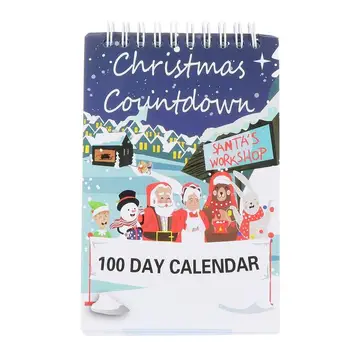 2023 Рождественский настольный календарь обратного отсчета на 100 дней, креативный мультяшный настольный календарь, рождественское украшение, праздничное напоминание