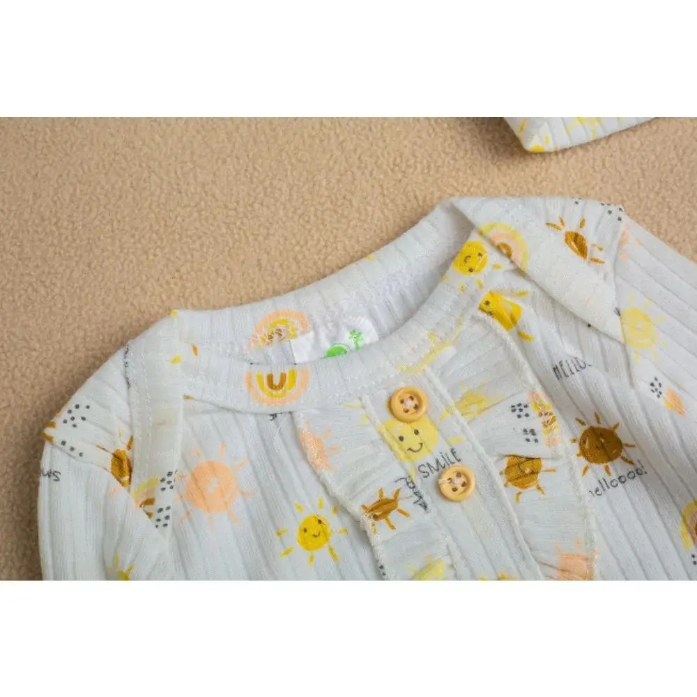 3PCS Девочка Осенний топ и брюки Мягкие и удобные 0-12 месяцев Одежда для девочек Новорожденный Милый Цветочный Фотография Комбинезон