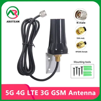 5G 4G LTE 3G GSM Omni WiFi Кабинетная антенна 600 ~ 6000 МГц Наружная водонепроницаемая беспроводная антенна с SMA RPSMA N для усиления сигнала
