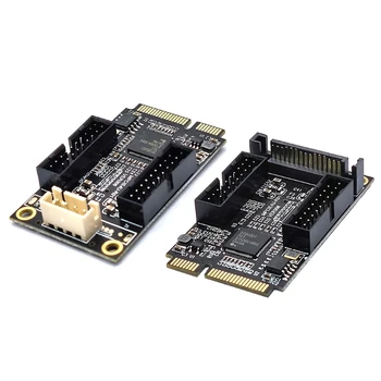 B95D Mini PCIe на двойную 19-контактную переднюю панель Разъем Адаптер Маленький 4-контактный разъем Кабель карты расширения