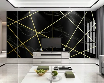 beibehang Индивидуальный современный минималистичный джаз черные геометрические линии мраморный узор ТВ фон papel de parede обои