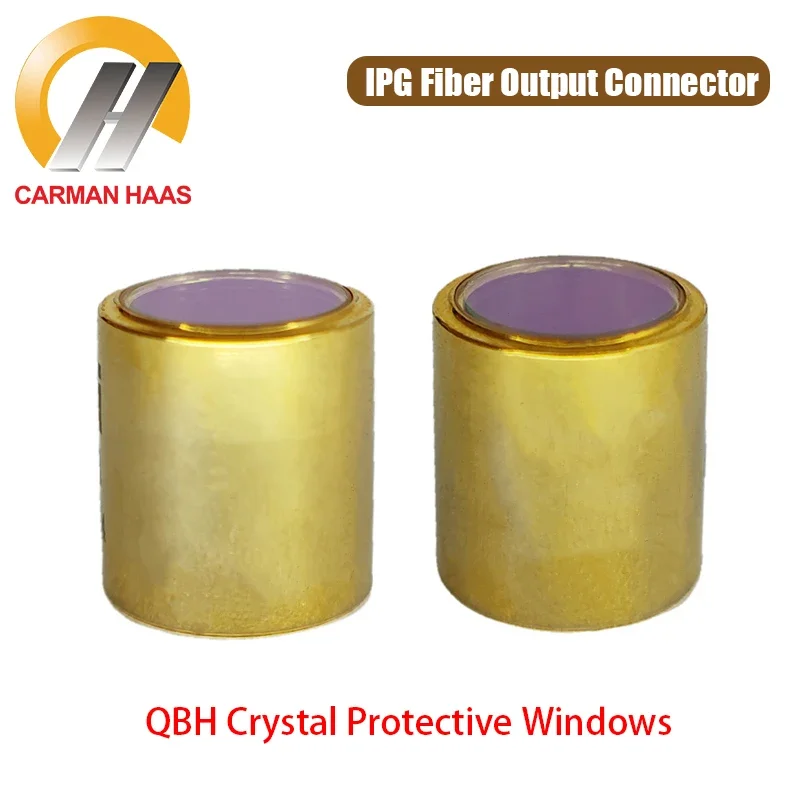 Carmanhaas IPG Выходной разъем источника волоконного лазера Защитные окна Защитный колпачок QBH Crystal для машины для резки волокна Max