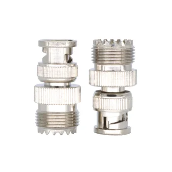 Cleqee BNC Male to UHF SO239 PL-259 Female RF Coaxial Adapter BNC to UHF Coax Jack Connector