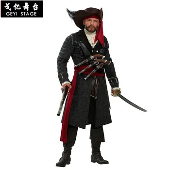 Cos роскошный капитан Пиратский костюм Хэллоуин Пасхальное представление костюм мужская черная борода Пиратский костюм