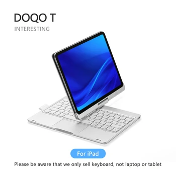 DOQO T: Для iPad Магнитный чехол для клавиатуры с поворотом на 360 градусов и подсветкой