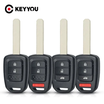 KEYYOU Автомобильный чехол для ключей 1 шт. для Honda Accord CR-V FIT XRV VEZEL CITY JAZZ CIVIC HRV FRV 2/3/4 кнопки