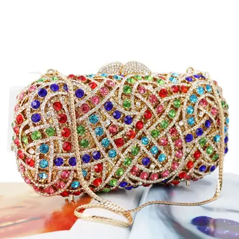 KHNMEET Роскошный кошелек для вечеринок Многоцветные сумки-клатчи для женских вечерних сумок Красные банкетные сумки sm168