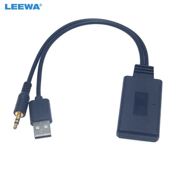LEEWA Авто 12 В Аудио Беспроводной Модуль Bluetooth USB 3,5 мм Разъем Музыка AUX Адаптер Для Универсальных Моделей Автомобилей Bluetooth-приемник AUX