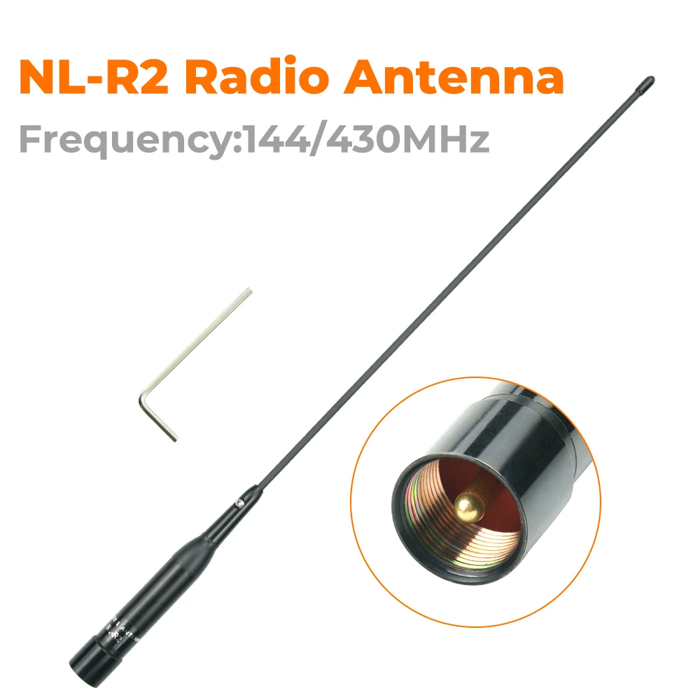 NL-R2 Двухдиапазонная 144/430 МГц 2,15 / 3,0 дБи Антенна мобильной радиосвязи с высоким коэффициентом усиления NLR2 для автомагнитолы PL259 Разъем NL R2