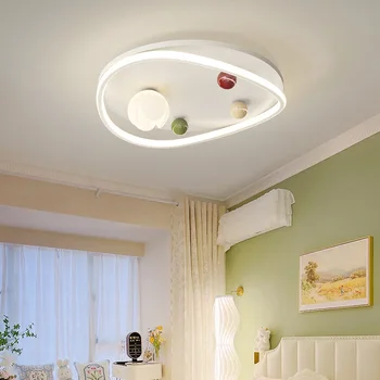 Nordic Светодиодный потолочный светильник Люстра в кремовом стиле для спальни, гостиной, столовой, кабинета, украшения для дома, осветительного прибора, блеска