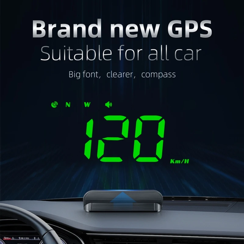 OBD GPS Автомобиль Грузовик Универсальный проекционный дисплей на лобовом стекле HUD-LED Проектор Сигнализация скорости Спидометр Система предупреждения о превышении скорости