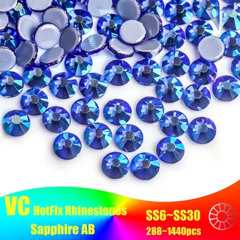 Sapphire AB Better DMC Crystal стразы HotFix Стразы Утюг На Hot Fix Стразы Мотив Стразы Для Передачи Ткани F0281