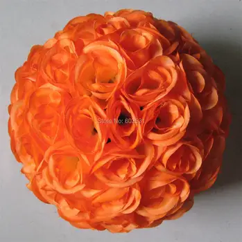 SPR 50 см свадебный стол цветочный дорожный свинец искусственный шелковый цветочный шар пластиковый внутренний-оранжевый-поцелуй