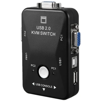 Usb 2.0 kvm Switch 2 Port USB Switcher 1920X1440 Vga Svga Switch Splitter Box Для совместного использования компьютера Монитор Клавиатура