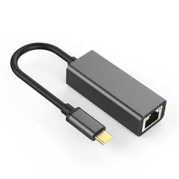 Usb Type-C - Rj45 10/100 Мбит/с Lan Интернет-кабель 100 мегабит Алюминиевый адаптер USB Type C Ethernet Стабильный