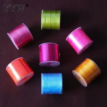 YYW 30 м / шт 2 мм нейлоновый шнур атласная плетеная нить смешанная 20 цветов китайский атласный шелковый узел макраме шнур бусины европейский плетеный провод