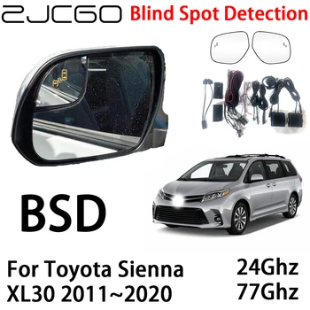 ZJCGO Автомобильная система предупреждения о радаре BSD Обнаружение слепых зон Предупреждение о безопасном вождении для Toyota Sienna XL30 2011~2020