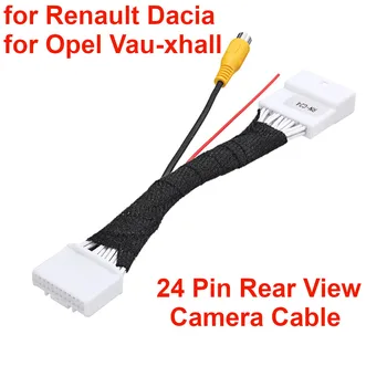 Автомобильный 24-контактный оригинальный видеоадаптер RCA заднего вида для парковочной камеры заднего вида для Renault Dacia для Opel Vau-xhall
