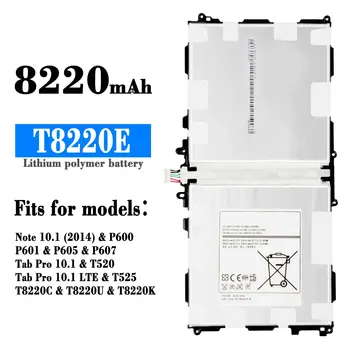 Аккумулятор для планшета T8220E T8220C T8220U T8220K для Samsung Galaxy Note 10.1 2014 SM-P601 P600 T520 T525 P605 P607T 8220 мАч