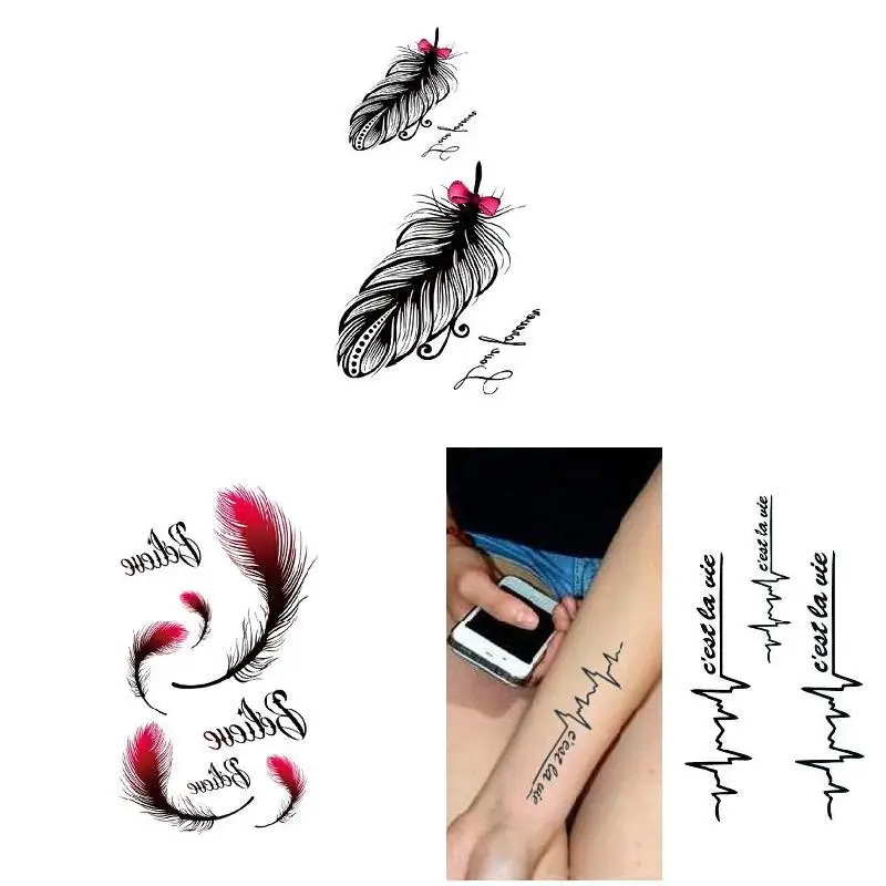 Временная наклейка татуировки для мужчин и женщин Водонепроницаемые съемные наклейки для боди-арта NOV99