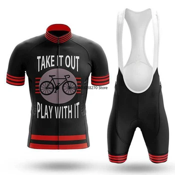 ВЫНЬТЕ ЭТО Велосипедная команда Велосипедный комплект Нагрудники Шорты Велосипед Джерси Велосипедная рубашка Одежда с коротким рукавом Велосипед Скоростной спуск MTB Горный костюм