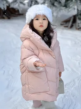 детская одежда для девочек 90 белый утиный пух теплый и удобный пуховик одежда для девочек детское пальто