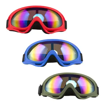 Зимние лыжные очки с регулируемым ремешком Пылезащитные противотуманные мотоциклетные очки для взрослых Унисекс Велоспорт Катание на коньках Катание на лыжах