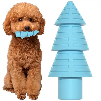  Зубная щетка для собак Жевательная игрушка Чистка зубов домашних животных Интерактивные игрушки для домашних животных Дизайн рождественской елки с вогнутой и выпуклой поверхностью для собак