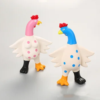 Игрушки для домашних животных Симпатичная латексная курица в форме Звукоизвлечение, скрежетание зубами и вентиляция Игрушки Товары для домашних животных