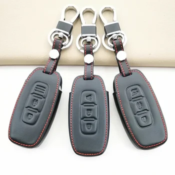 Кожаный чехол для ключей автомобиля Брелок для Nissan X-trail T33 Qashqai J12 Teana 2022 2023 Аксессуары для держателя кожи Remote Protect Shell