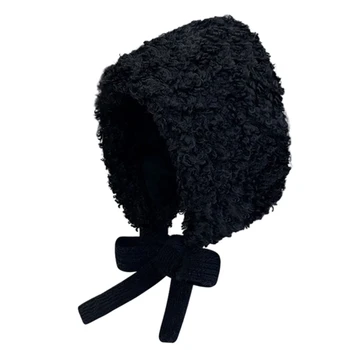 Корейская шляпа Плюшевая шапка-бини Шапка Ушной клапан Шапка Женщины На открытом воздухе Лыжи Походная Шапка