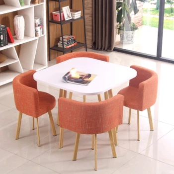 Кухонный круглый обеденный стол Набор из 4 стульев Офисный роскошный обеденный стол Мюблы из массива дерева Para El Hogar Мебель для комнаты GPF50YH