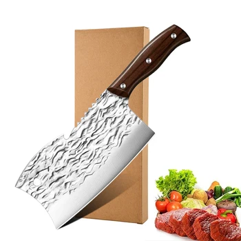  Кухонный нож Ковка Бытовая рубка и резка Кухня двойного назначения Шеф-повар Специальный нож для резки мяса Нож для нарезки