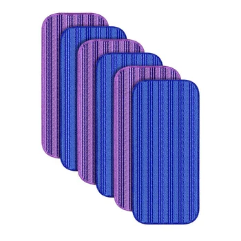  Многоразовые подушечки для швабры, совместимые с влажной струйной шваброй Swiffer - 6 комплектов моющихся подушечек для швабры из микрофибры