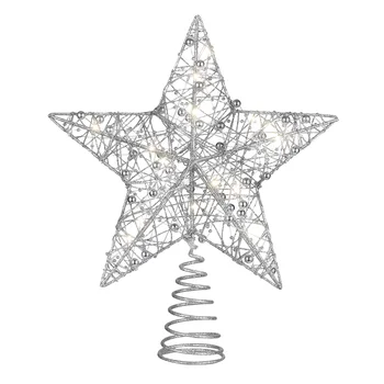 Настольная лампа Декор с огнями Освещенная Рождественская Елка Верхушка Звезда Елка Орнамент Шляпа