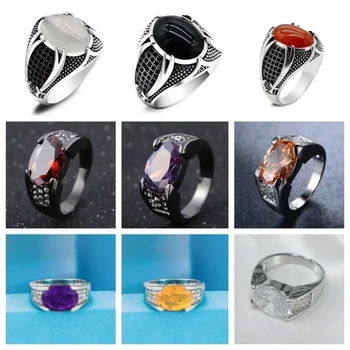 Новое горячее продаваемое кольцо с рубином с черным покрытием из черного золота для мужчин и женщин для вечеринок, свадеб и ношения