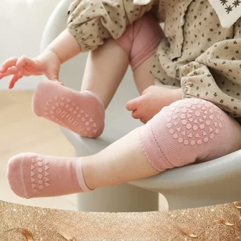 Новые детские наколенники Детские напольные носки Носки для малышей Детские противоскользящие ползающие Защита движений Милый и сладкий