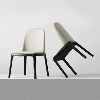 Обеденный стул Домашний Современный минималистичный стул из массива дерева Стол Стул Туалетный столик Ресторанный стул Скандинавский свет Роскошное кресло