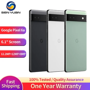 Оригинальная разблокировка Google Pixel 6A 5G Мобильный телефон 6,1 дюйма 6 ГБ ОЗУ 128 ГБ ПЗУ NFC 12,2 МП + 12 МП + 8 МП Сотовый телефон OctaCore Android Смартфон