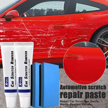  Паста для полировки автомобиля с губкой Средство для удаления царапин и краски Восстановление царапин на кузове автомобиля