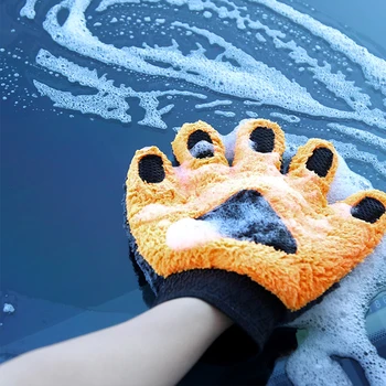 Перчатки с пятью пальцами Перчатки для чистки Ручные инструменты для мойки автомобилей Принадлежности для чистки автомобилей Двусторонние перчатки для чистки