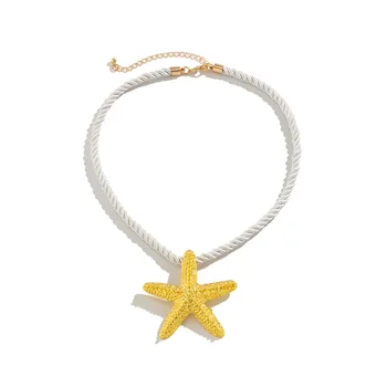 Пляжная вечеринка Звездное ожерелье Праздничная морская звезда Кулон Ожерелье