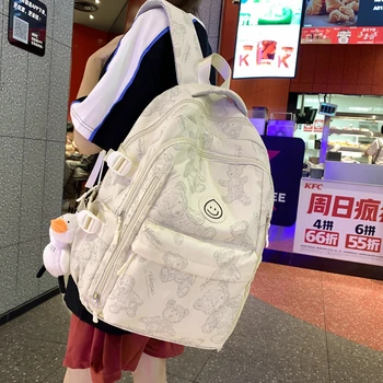  Простой студенческий студенческий большой емкости для хранения Школьная сумка на открытом воздухе Мода Универсальный женский дорожный рюкзак