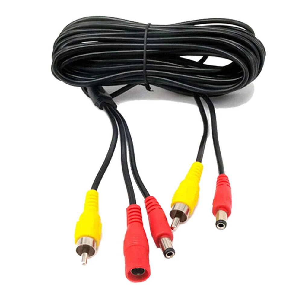 Прочный и практичный автомобильный удлинительный кабель RCA DC video AV длиной 7 м, подходит для большинства автомобилей, прост в использовании и подключается и играет